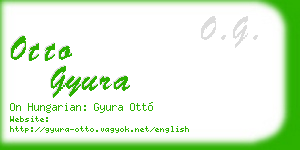 otto gyura business card
